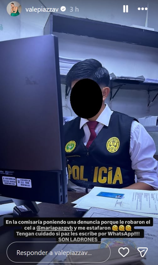 Valeria Piazza denuncia haber sido estafada y acude a comisaría.