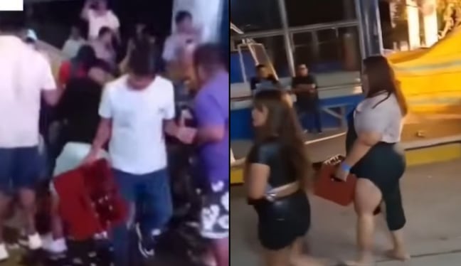 Asistentes saquearon todos los puestos de cerveza. (Redes sociales)