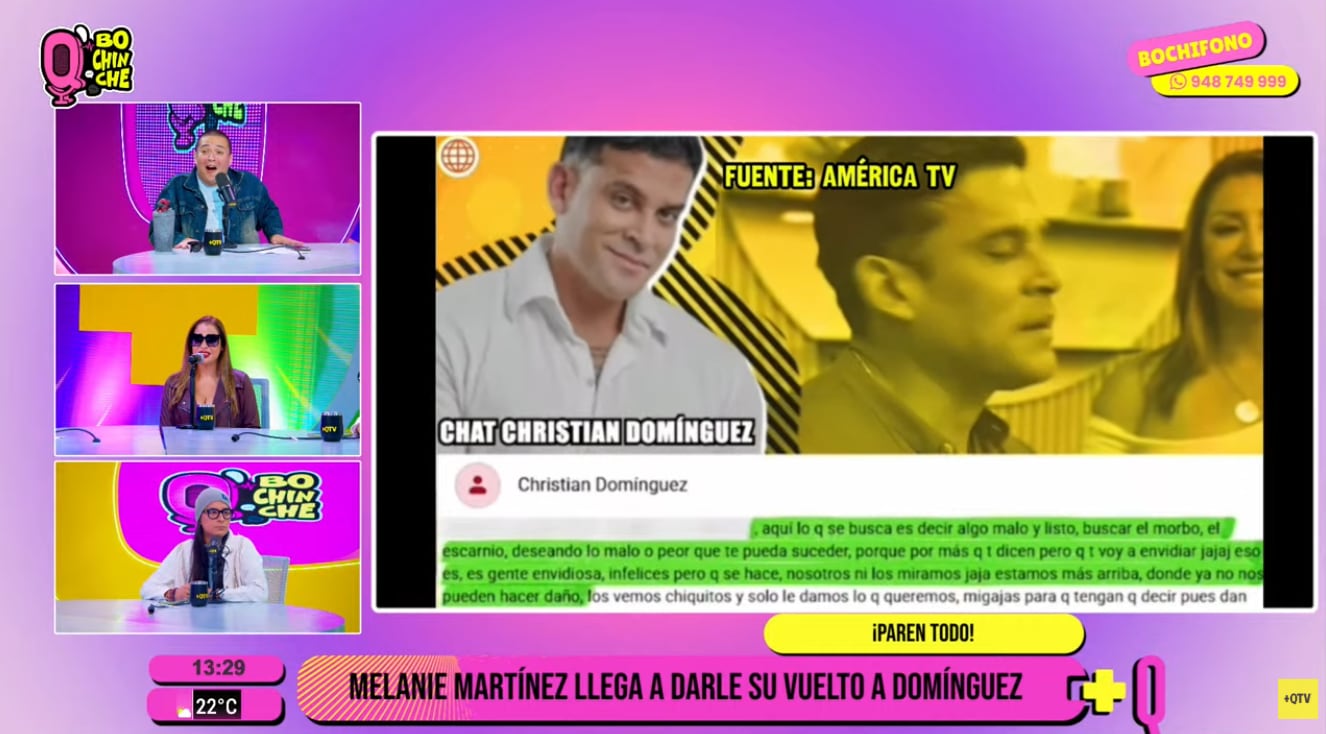 Melanie Martínez le contesta a Christian Domínguez y saca toda su artillería.