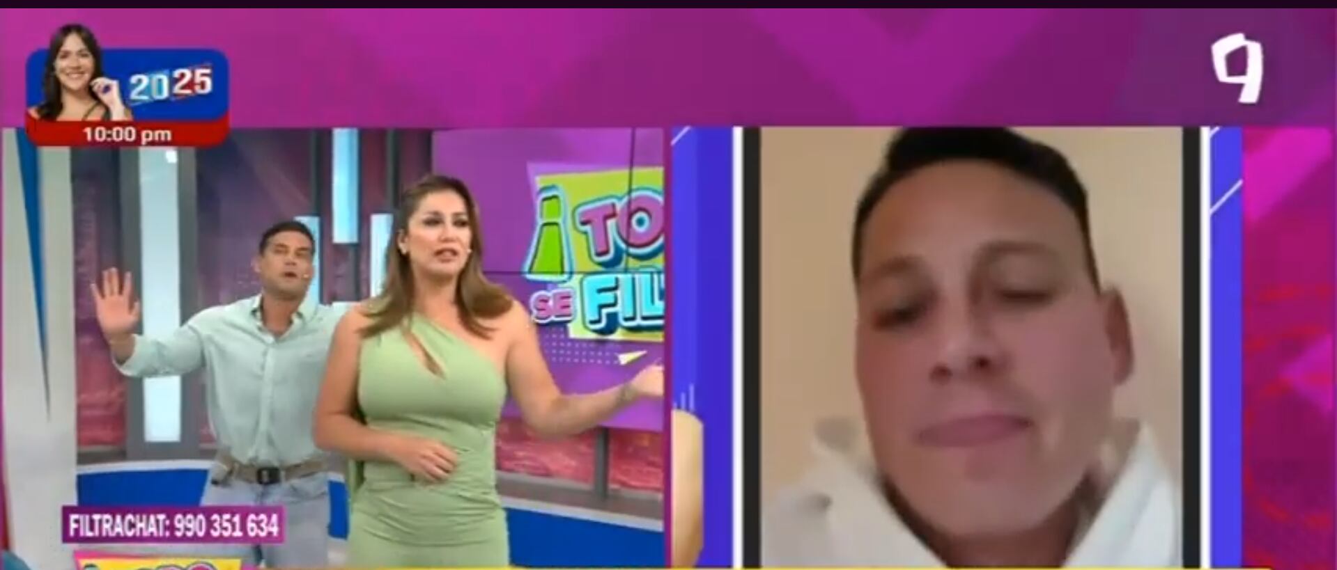 Karla Tarazona no cree en la explicación que brindó el músico. (Fuente: Panamericana)