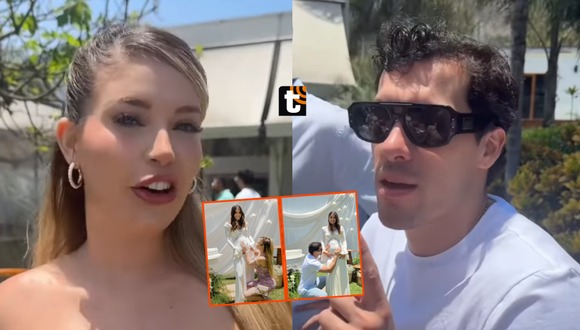 TROME - Flavia Laos y Patricio Parodi coinciden en evento: Juntos en revelación de sexo de bebé