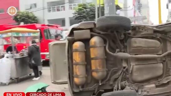 Impactante accidente en la avenida Arequipa.- (América)
