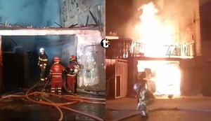 Carabayllo: Incendio consume taller de madera y afecta a viviendas aledañas | VIDEO