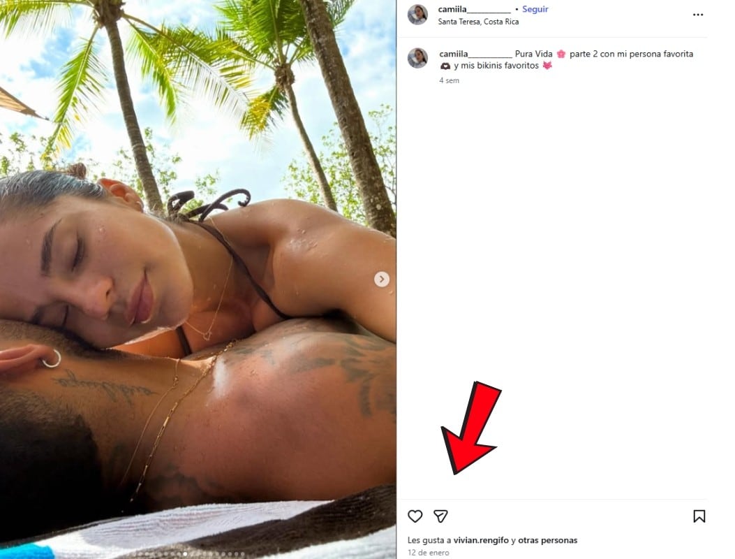 Novia del futbolista ocultó la opción de los comentarios.