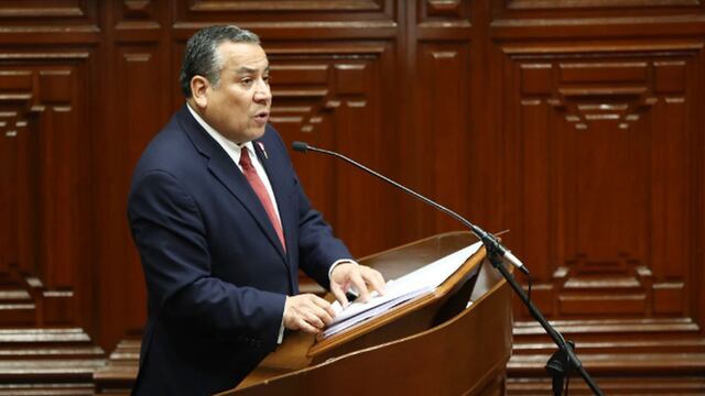 Presidente del Consejo de Ministros, Gustavo Adrianzén, durante su presentación en el Congreso para solicitar el voto de confianza | Foto: jorge.cerdan/@photo.gec