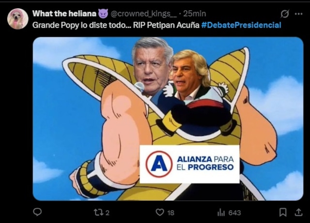 No te pierdas los mejores memes del debate presidencial. (Twitter, 'X')