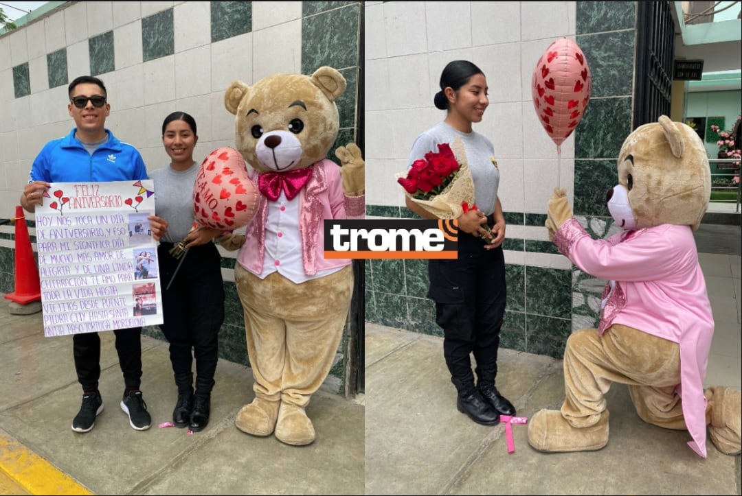 Tierna parejita está llevando sorpresas a diversos sitios y su encanto se hace viral. (Entrevista y Compos. Foto: Isabel Medina / Trome)