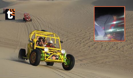 Turista francés muere tras volcar vehículo tubular en el desierto de Nasca: tres pasajeros quedaron herid...