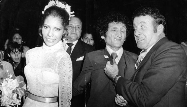 Analí Cabrera y Rodolfo Carrión 'Felpudini' en el día de su boda. (Foto: archivo histórico de El Comercio)