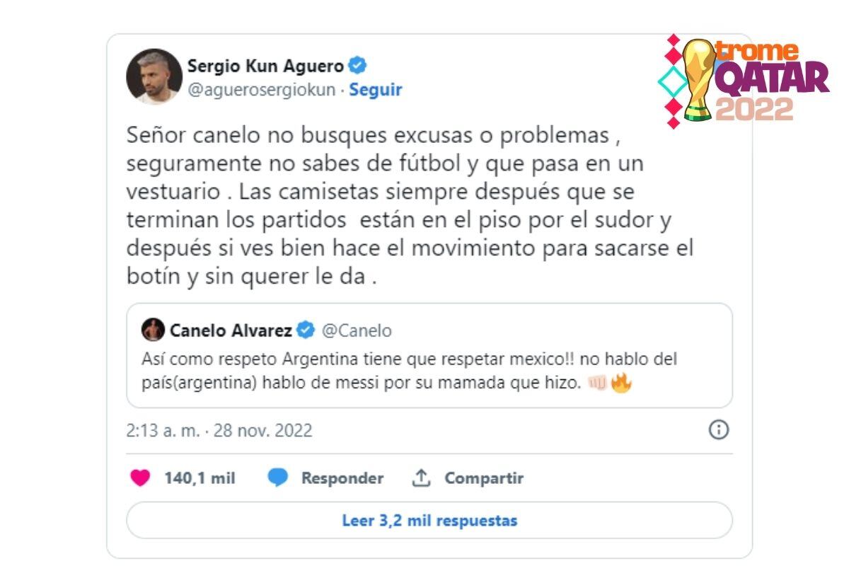 Sergio Agüero le dedicó post a "Canelo" Álvarez (Foto: Sergio Agüero / Twitter)