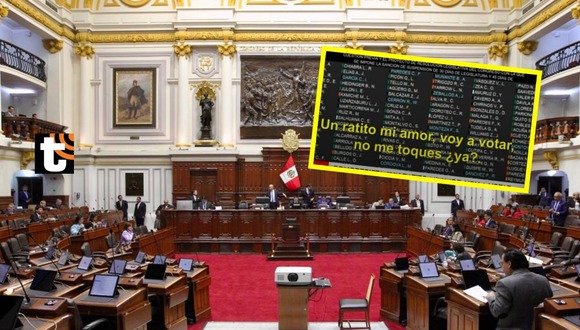 Congresista con audio abierto durante votación