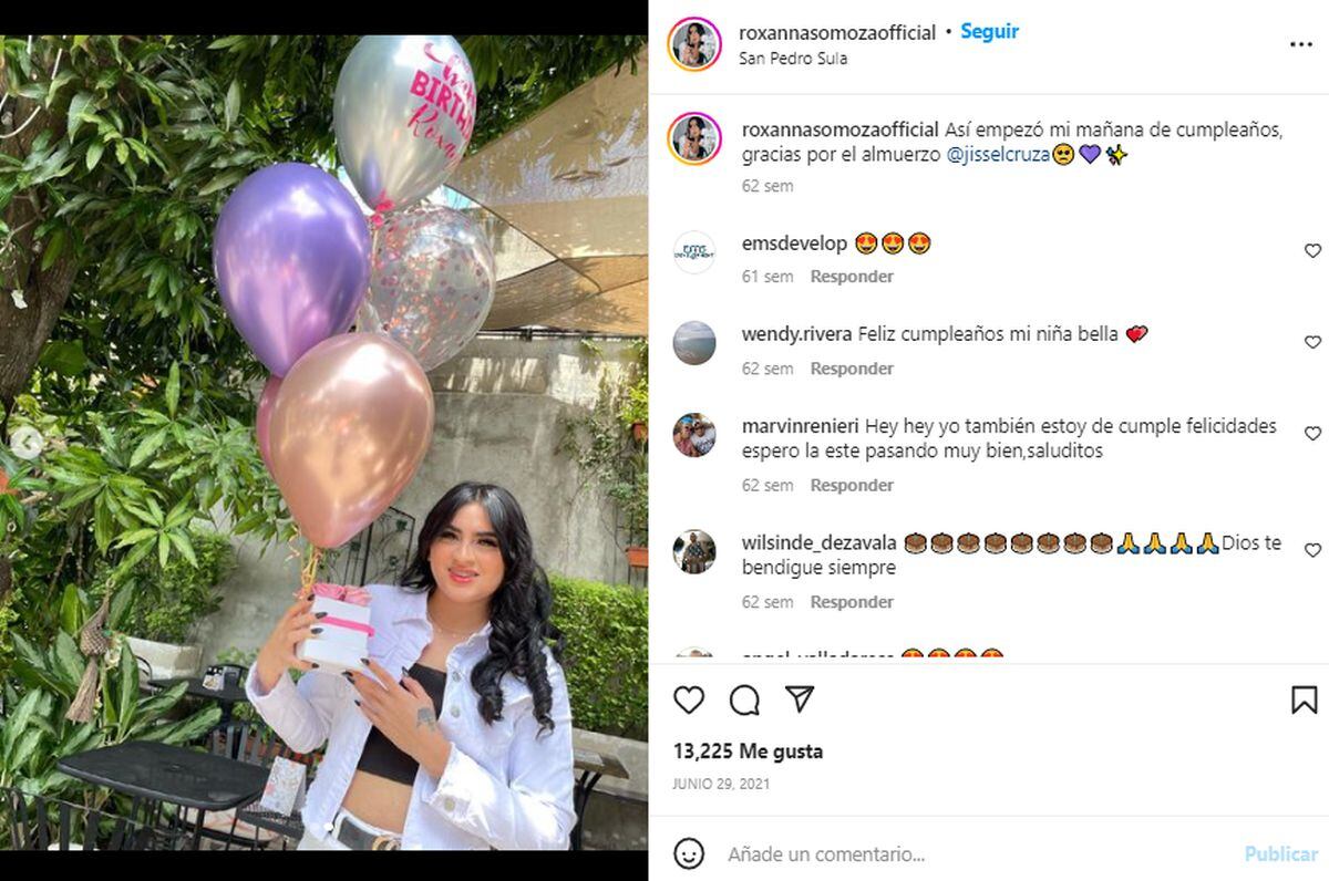 Una foto de este 2022 agradeciendo por cumplir un año más de vida (Foto: Roxanna Somoza / Instagram)