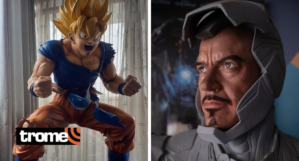 Elabora figuras de personajes de las series de Dragon Ball Z y Marvel