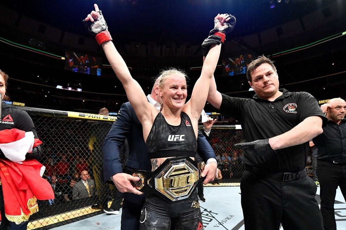 Valentina Shevchenko tuvo siete defensas del título de peso mosca del UFC. (Getty)