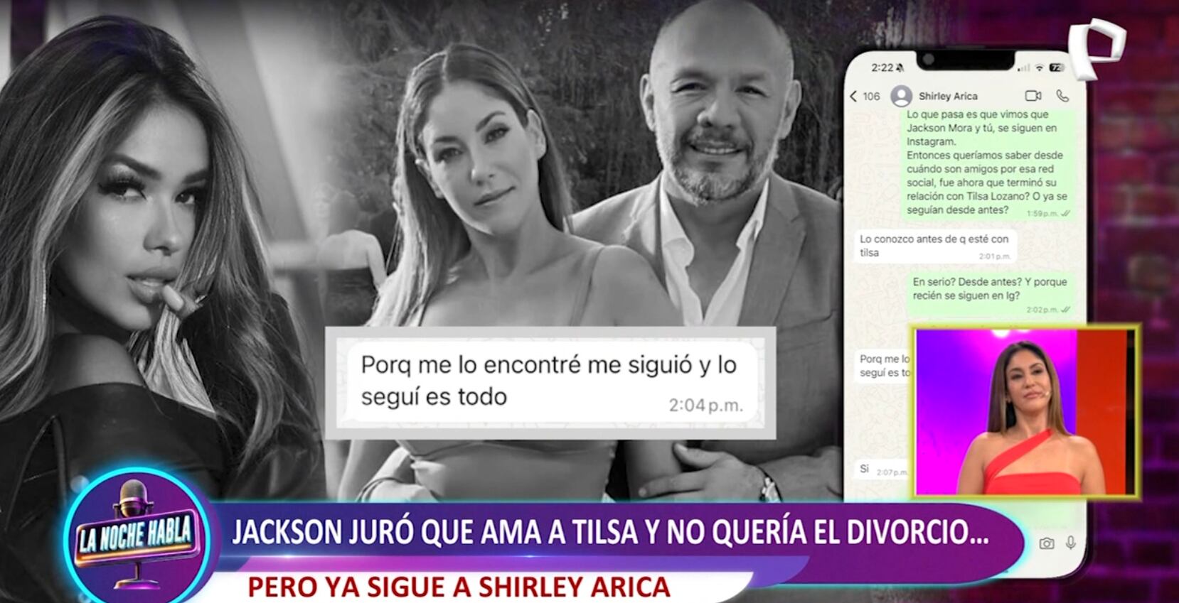 Shirley Arica confirma que se vio con Jackson Mora.