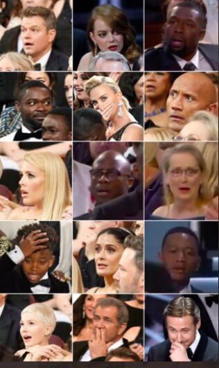 Will Smith golpeó a Chris Rock en los Oscar (Fotos: Twitter)