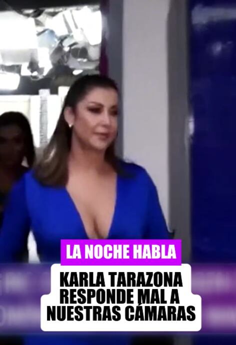 Karla Tarazona saliendo de 'Préndete' antes de reaccionar contra reportera.