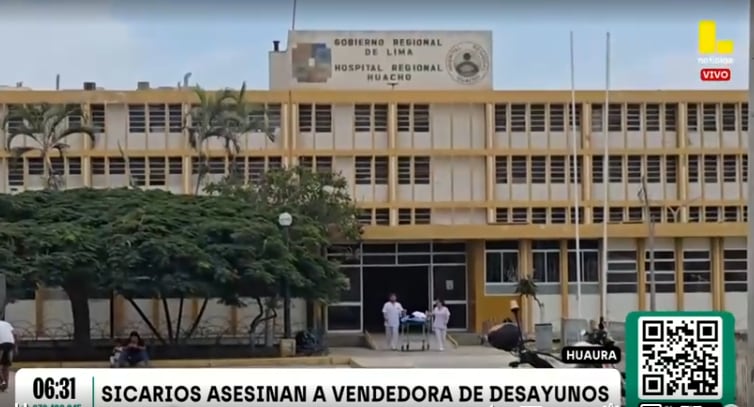 La vendedora de desayunos de 58 años de edad llegó sin vida al hospital de Huacho.