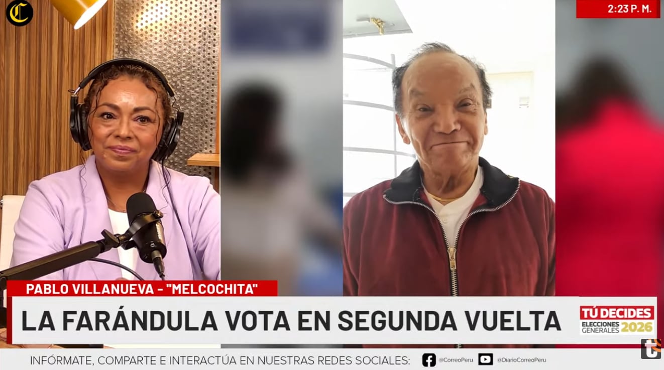 Melcochita, pese a ser adulto mayor, asistió a votar en la segunda vuelta.