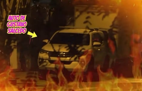 El carro de Gustavo Salcedo fue captado en el edificio de su exsaliente.