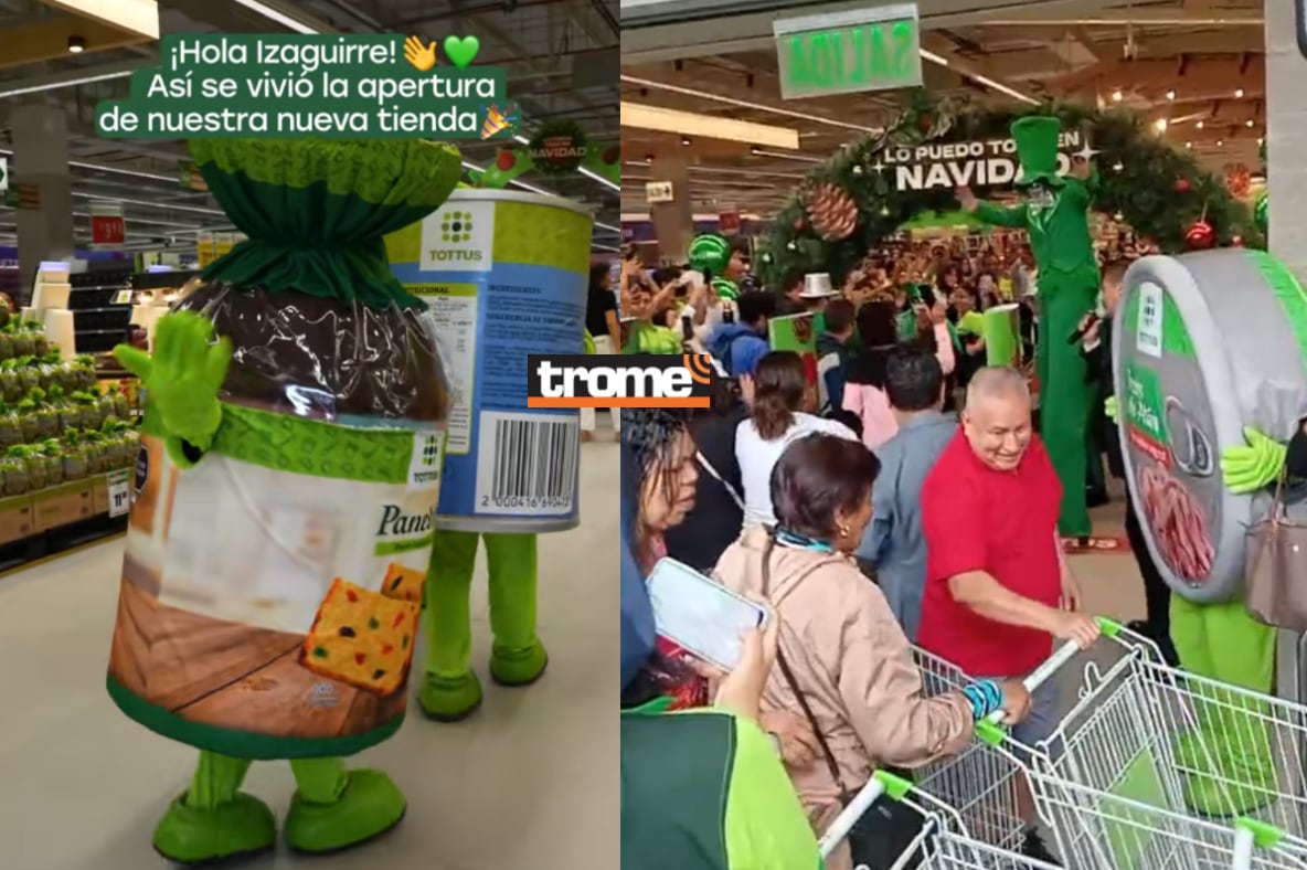 Cadena de supermercados abrió nueva tienda en Lima Norte. Tottus suma 58 tiendas en el Perú. (Compos. foto: Isabel Medina / Trome).