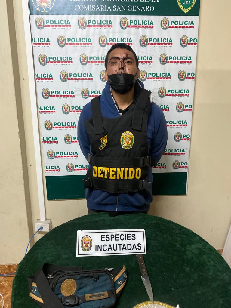 Diego Sari, ingresó armado de un filudo cuchillo a un mercado e intentó matar a su expareja. (fotos: Mónica Rochabrum/trome)