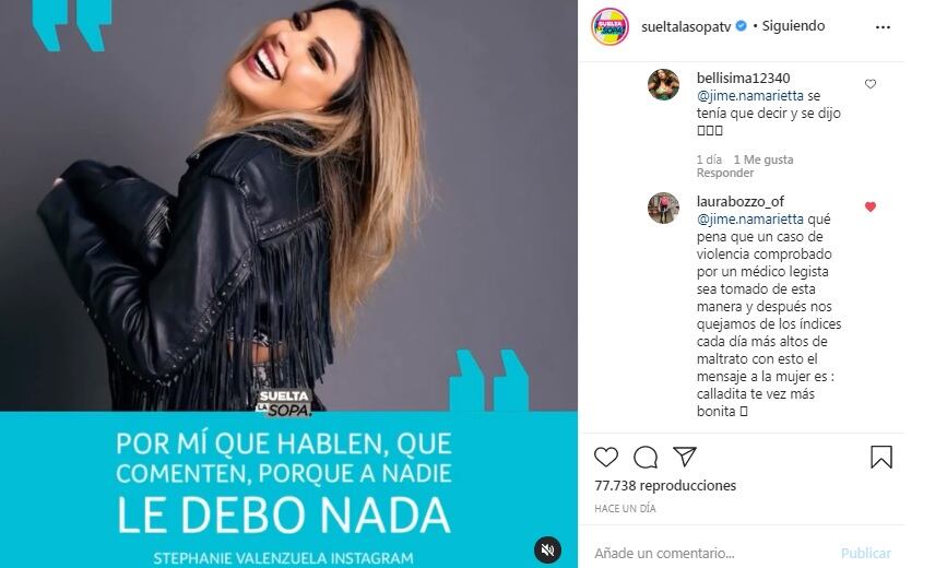 Laura Bozzo sale en defensa de Stephanie Valenzuela tras críticas. (Instagram: @sueltalasopaTV)