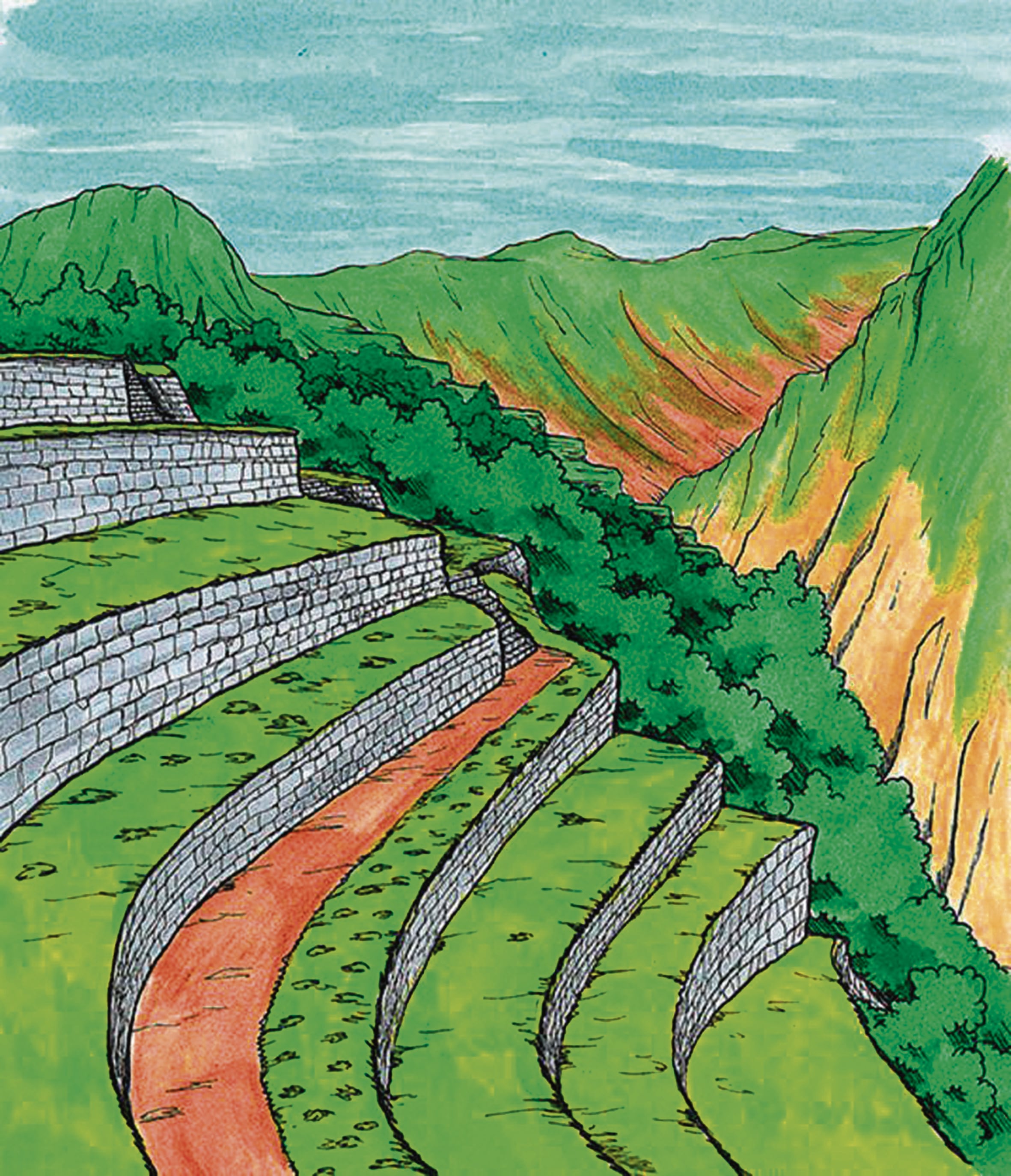 Trabajo de los incas ante huaicos. Foto: composición Trome