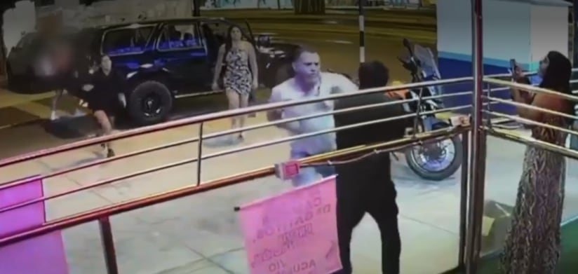 Bochornosas imágenes cometidas por Yocer Pinto. (Captura Tv)