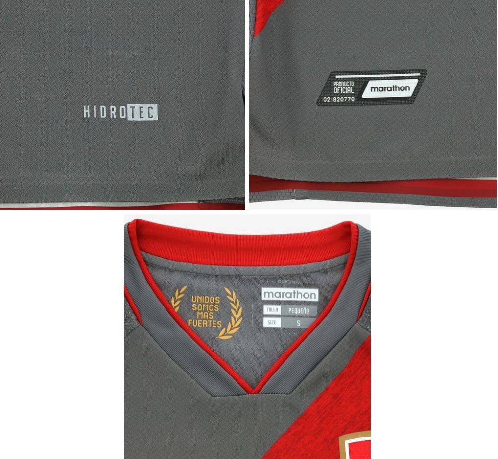 Los detalles de la camiseta alterna de la selección peruana. (Foto: Marathon)