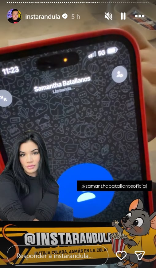 Samantha Batallanos no le responde a Samuel Suárez tras declaraciones de su expareja Álvaro Rod.