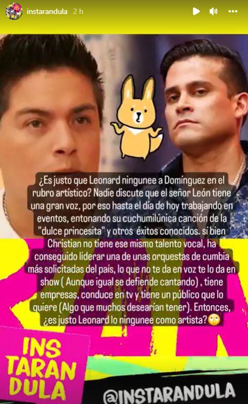 Samu defiende a Christian Domínguez de los ataques de Leonard León