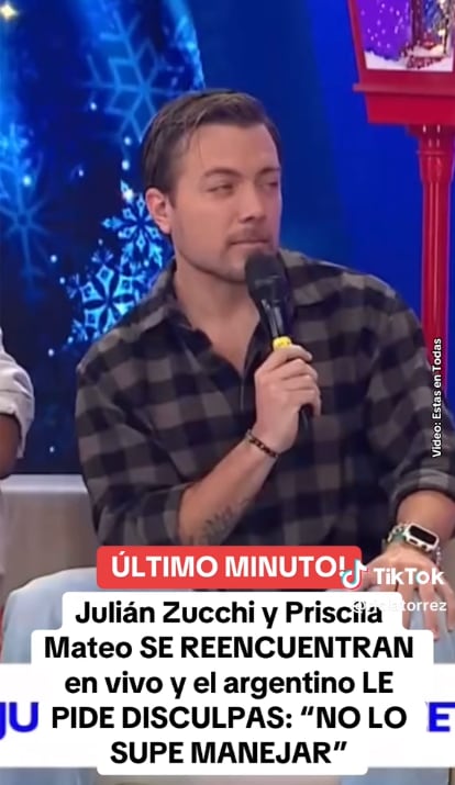 Julián Zucchi se disculpa por Priscila Mateo por no saber manejar la situación cuando eran pareja.