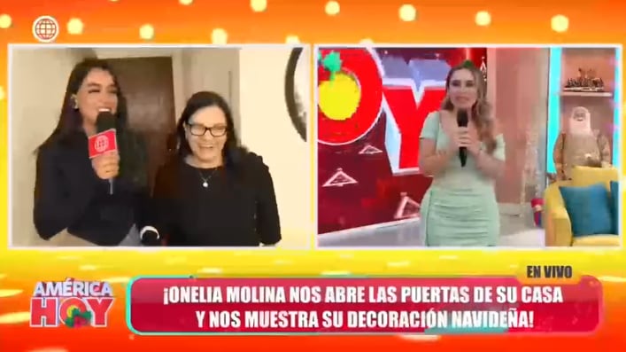 Onelia Molina junto a la mamá de Mario Irivarren a puertas de la Navidad.