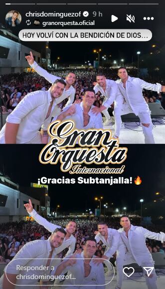 Christian Domínguez reaparece en Ica con La Gran Orquesta tras escándalo de infidelidad