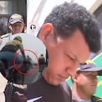 A pareja tras embestir a ciclista en la Panamericana Sur