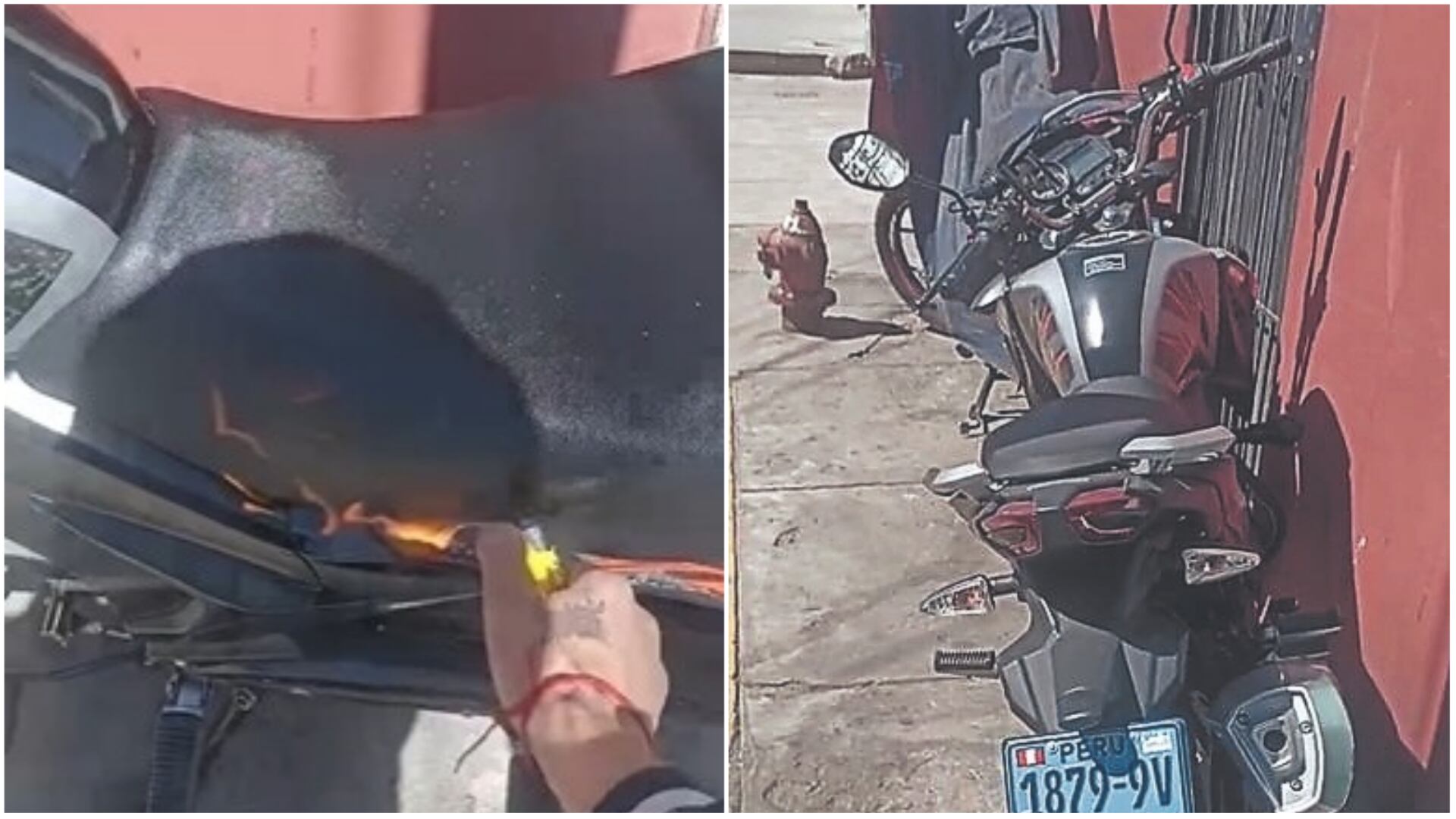 Queman dos motos en el distrito de Alto Selva Alegre en Arequipa