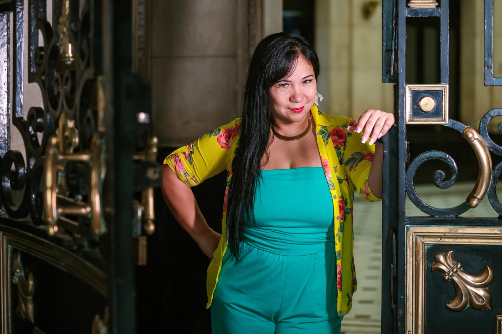 Giuliana Herrera en el Café con la Chevez. Foto: Joel Alonzo | @Photo.Gec