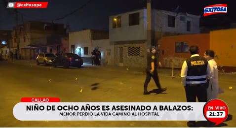 Sujetos disparan en calle del Callao y niño de 8 años resulta muerto.