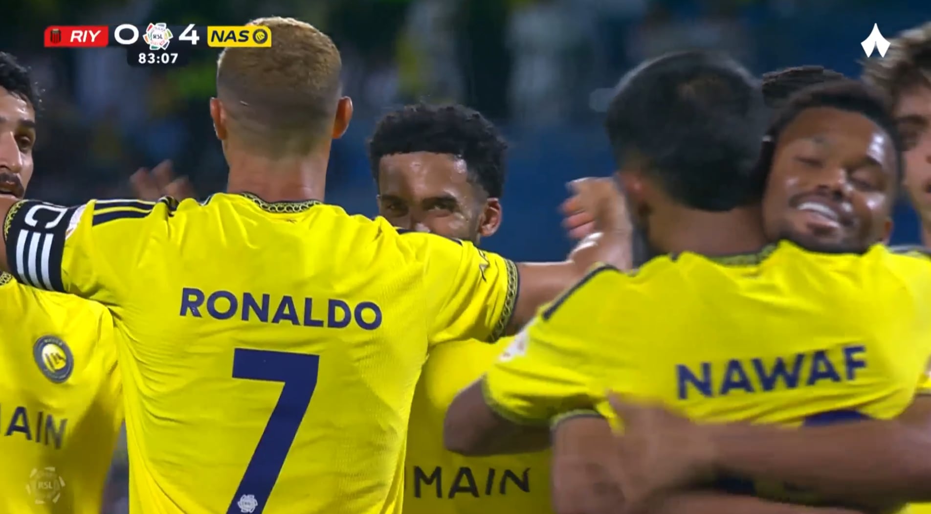 Cristiano Ronaldo anotó el 4-0 de Al Nassr vs Al Riyadh por la Saudi Pro League en el Estadio Príncipe Faisal bin Fahd, Riad.