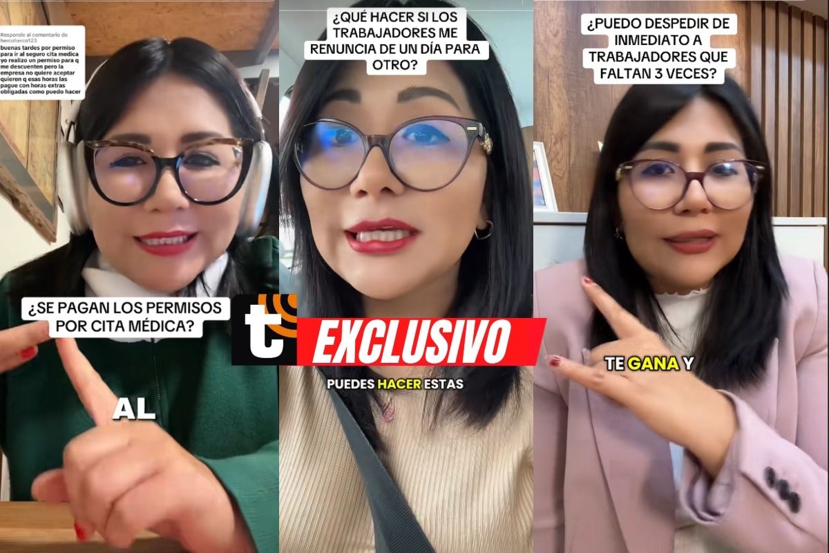 TikToker es famosa por sus consejos de derecho laboral y asesorías online a emprendedores. Encuéntrala como @abogadalaboralempresa. Foto: Compos. / Trome.