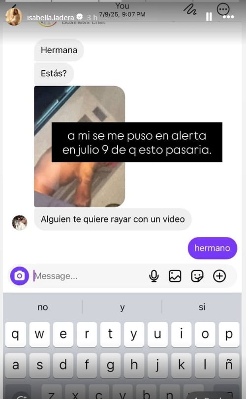 Isabella Ladera revela desde cuándo la alertaron de la filtración de video íntimo con Beéle.