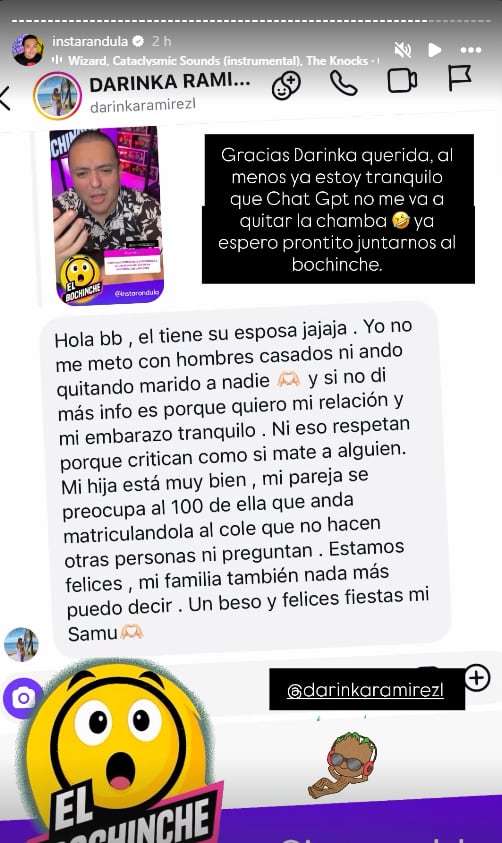 Joven aclara al portal 'Instarándula' que no está con ningún cantante.