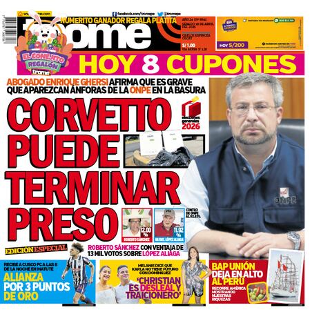 CORVETTO PUEDE TERMINAR PRESO