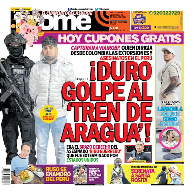 portada Trome 28 de agosto de 2026
