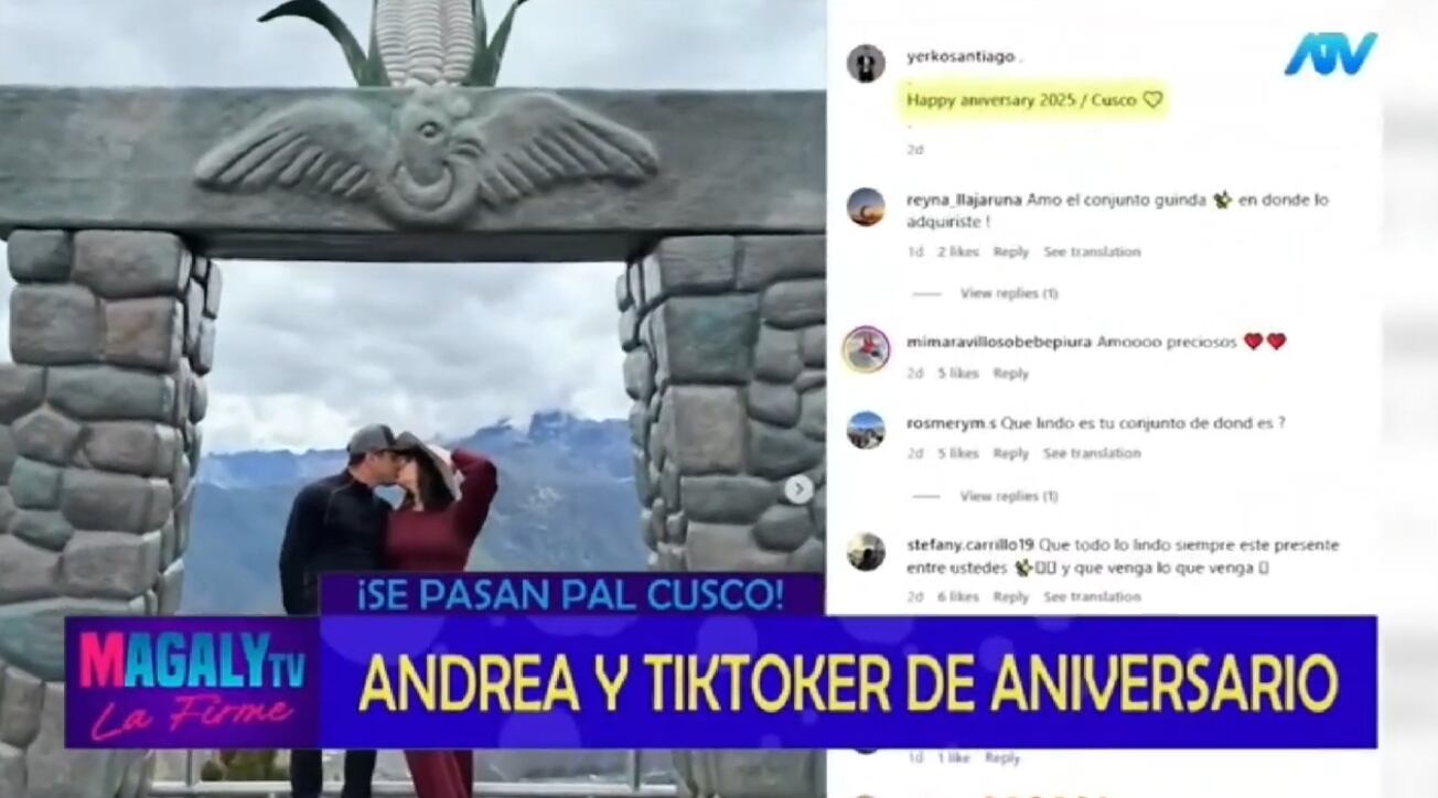 Andrea San Martín y Yerko se van de viaje a Cusco por su aniversario.