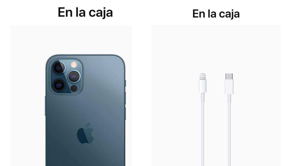 Esto es todo lo que trae la caja del iPhone 12 y sus variantes. (Foto: Apple)