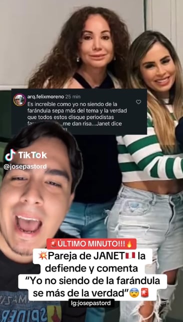 Enamorado de Janet Barboza saca cara por ella y asegura que dice la verdad frente a la polémica con Ethel Pozo.