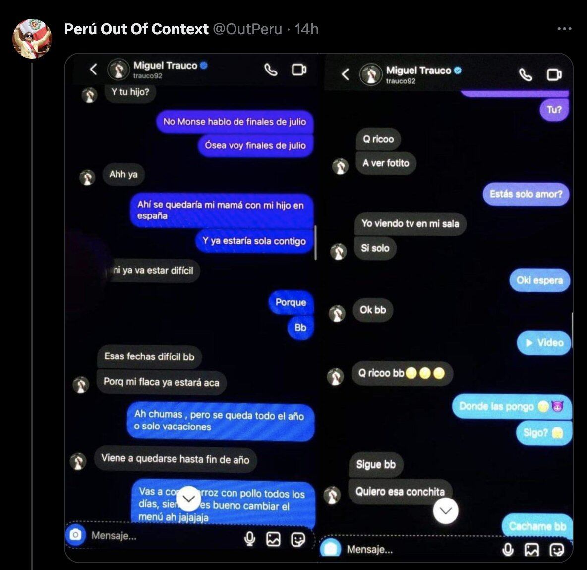 Paula Manzanal responde a supuesto romance con Miguel Trauco.