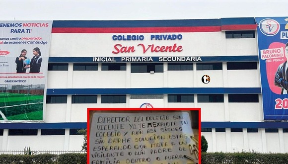 El aterrador mensaje de un extorsionador a colegio: "Si no haces caso, ve comprando un cajón"
